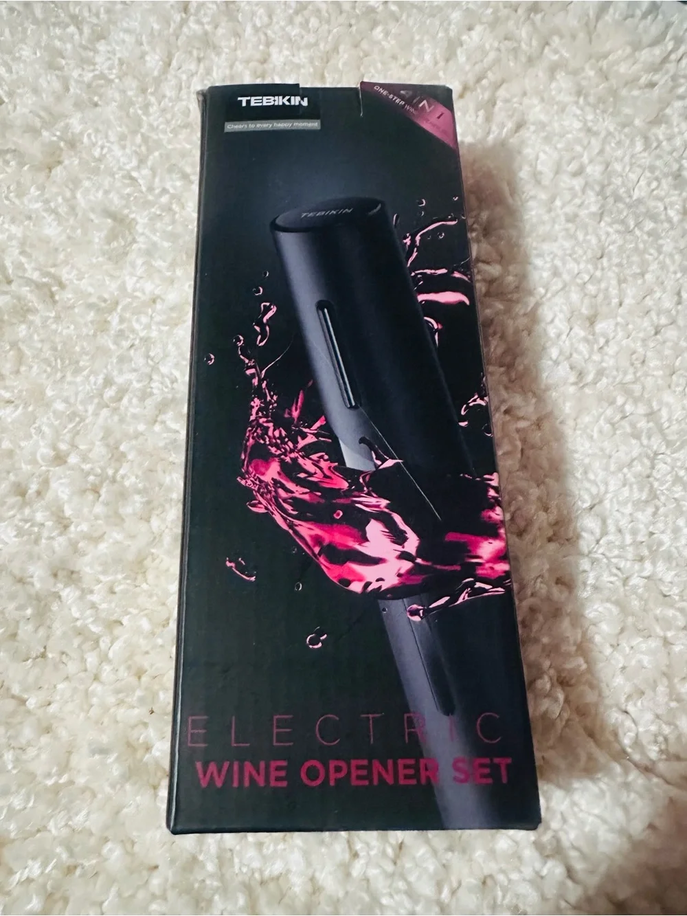 Electric Wine Opener Set - Black